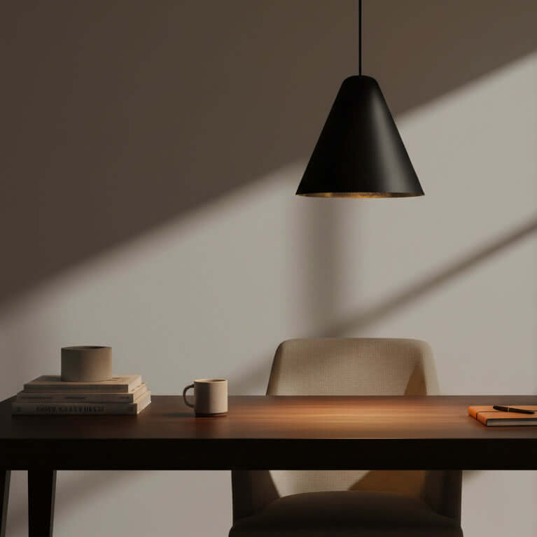 Alexis Black/Brass Pendant Light