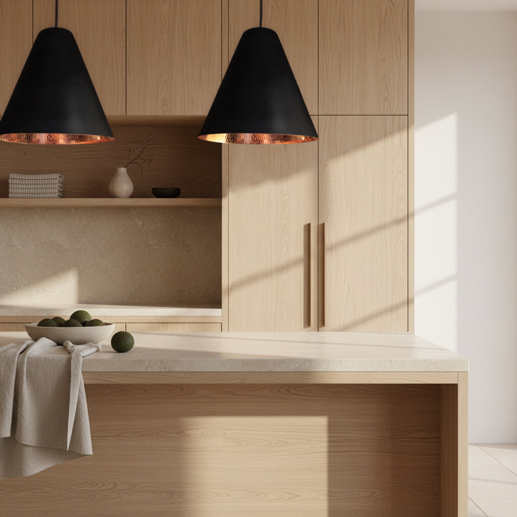 Alexis Black/Copper Pendant Light
