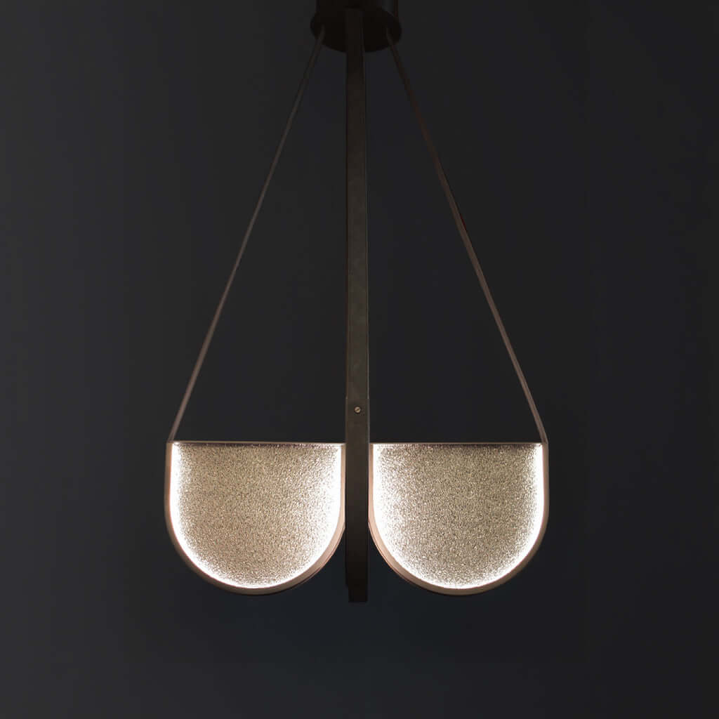 Decorative hanging lamp on a dark background