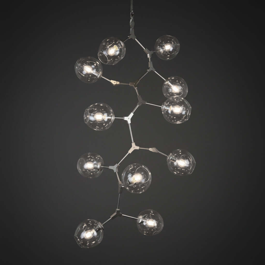 Bramble 11 Light Vertical Matt Silver