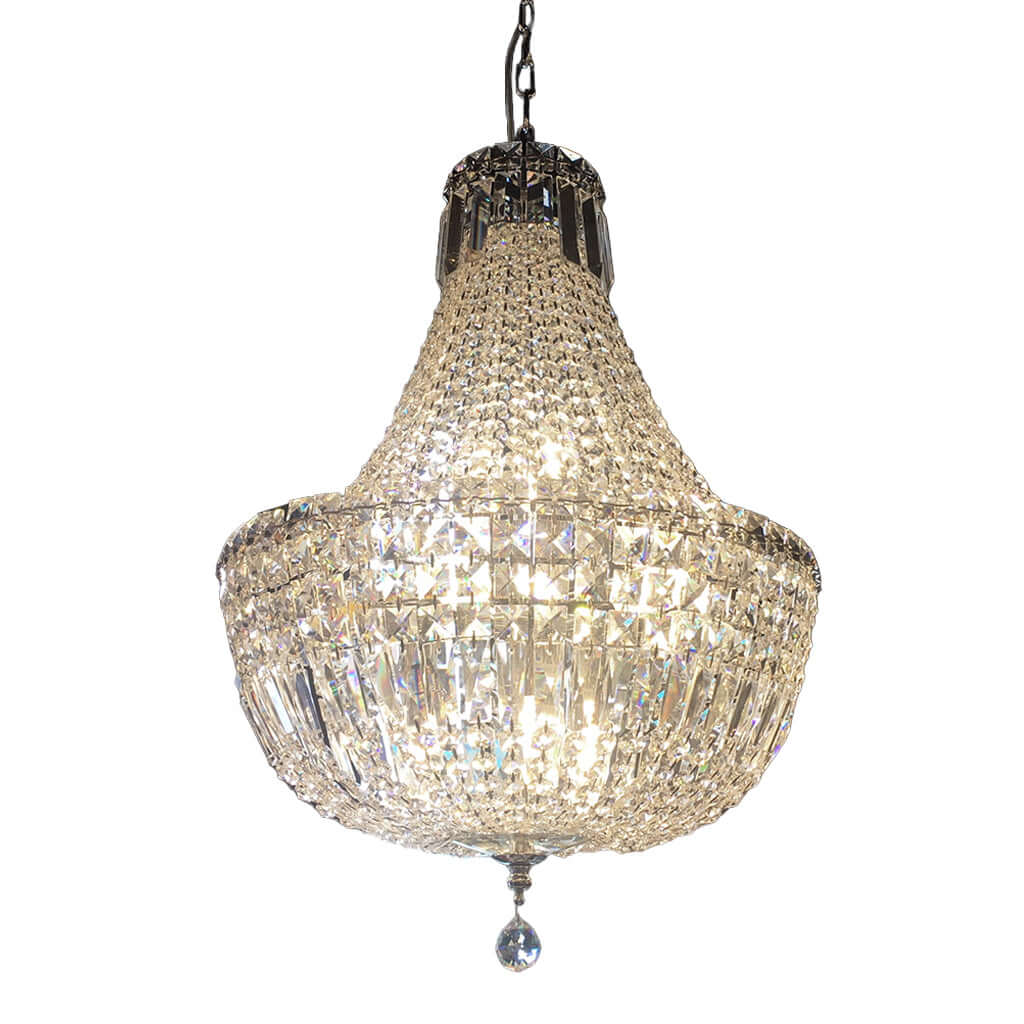 Crystal chandelier on a white background