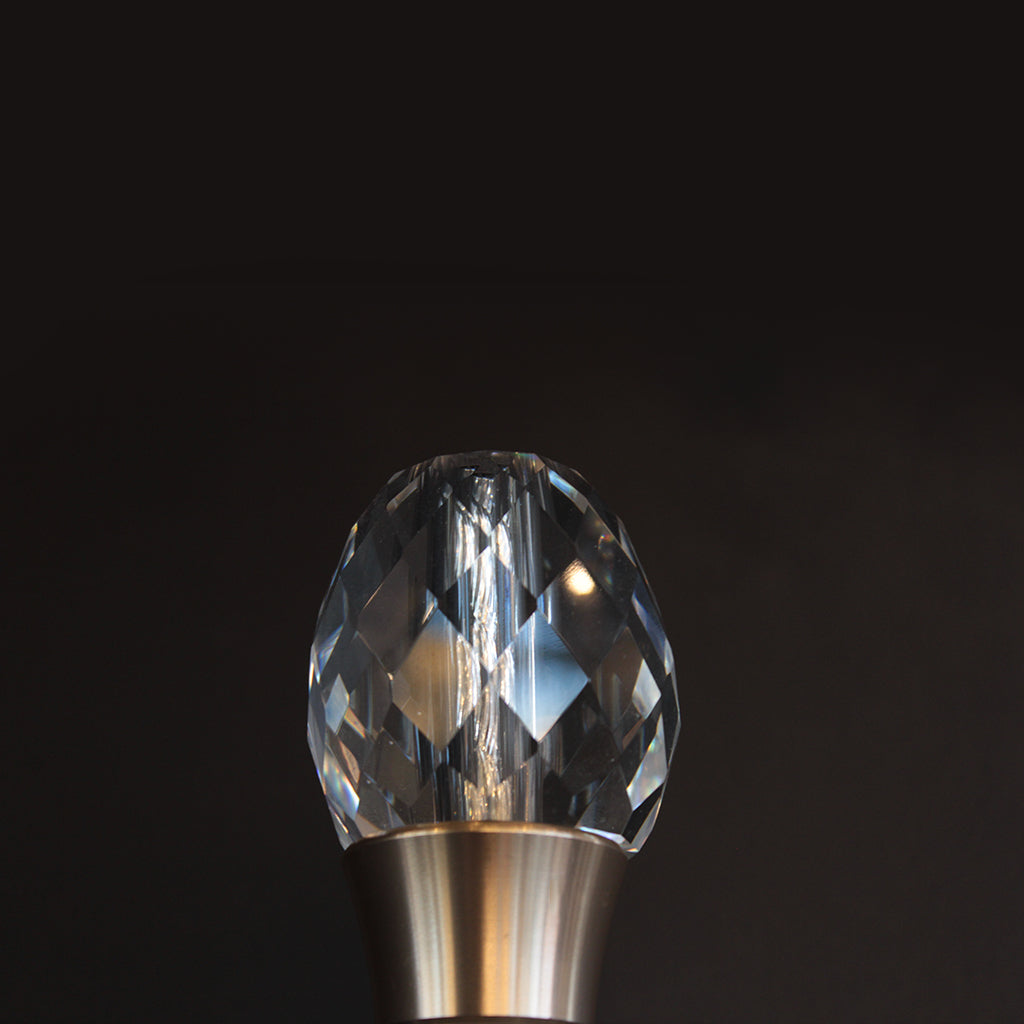 Crystal Faceted Oval LED E14 Light Bulb