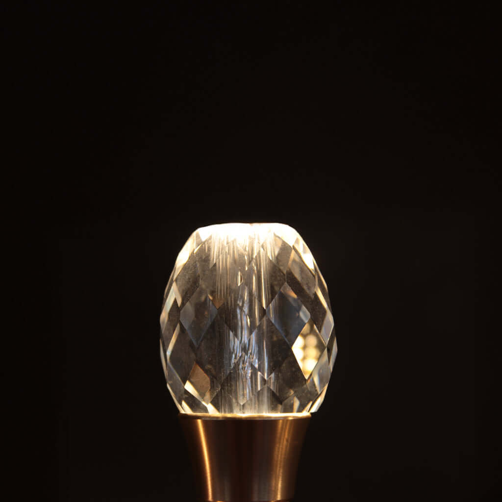 Crystal Faceted Oval LED E14 Light Bulb