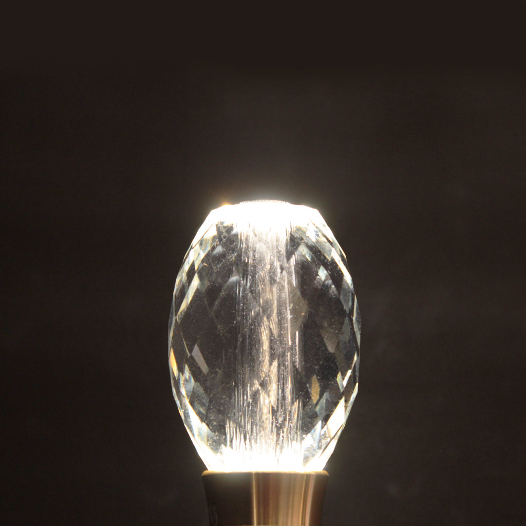 Crystal Faceted Oval LED E27 Light Bulb - 60D
