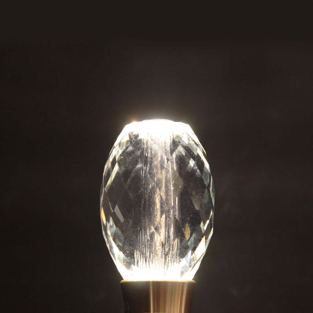 Crystal Faceted Oval LED E27 Light Bulb - 60D