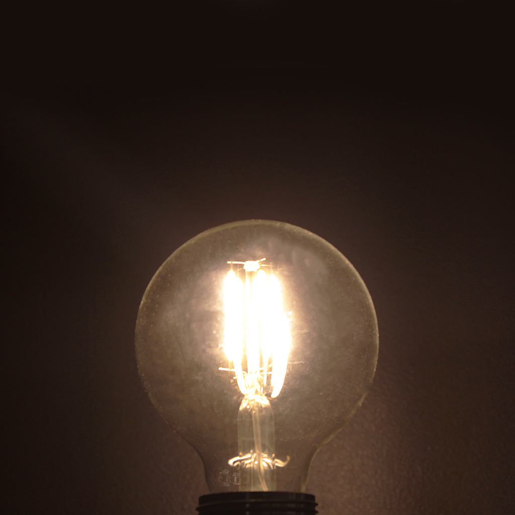 G80 Clear Glass Filament 4W 3000K Dimmable E27 Light Bulb