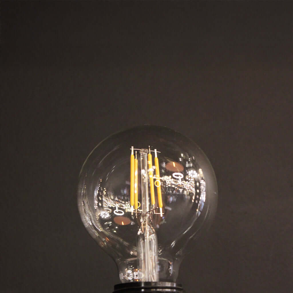 G80 Clear Glass Filament 4W 3000K Dimmable E27 Light Bulb
