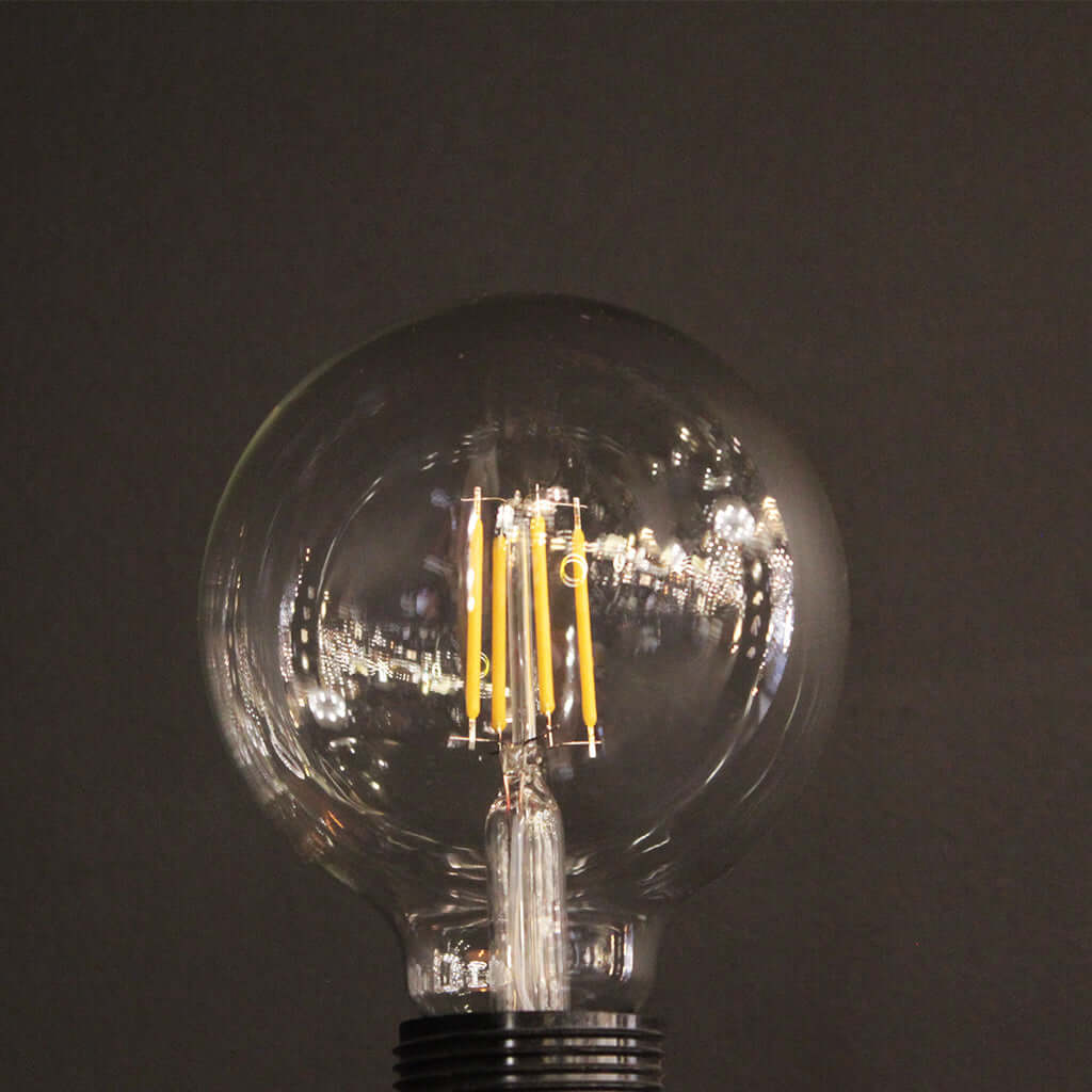 G95 Clear Glass Filament 4W 3000K Dimmable E27 Light Bulb