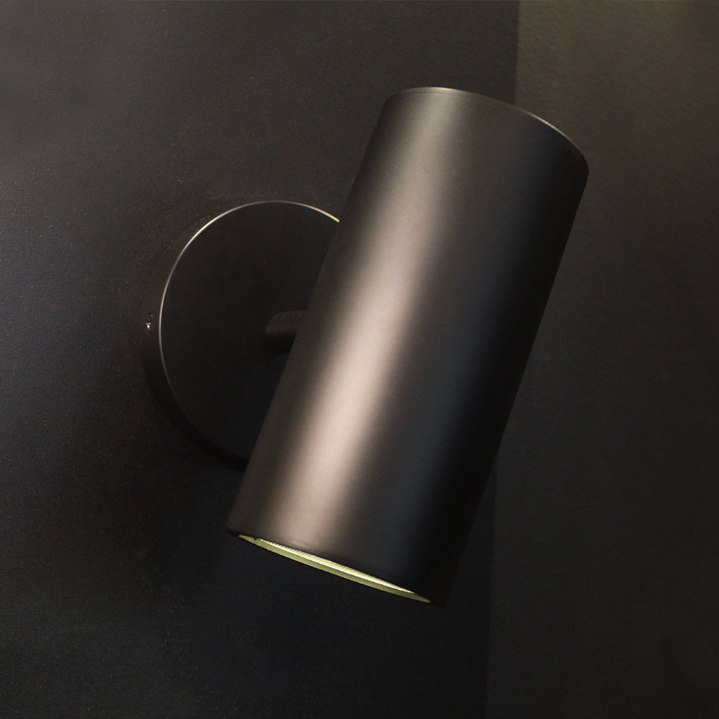 Adjustable black wall light for reading