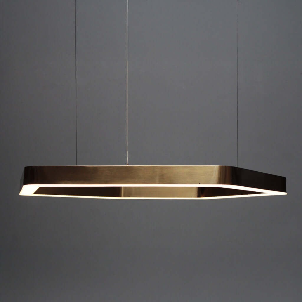Modern pendant light with hexagonal shape