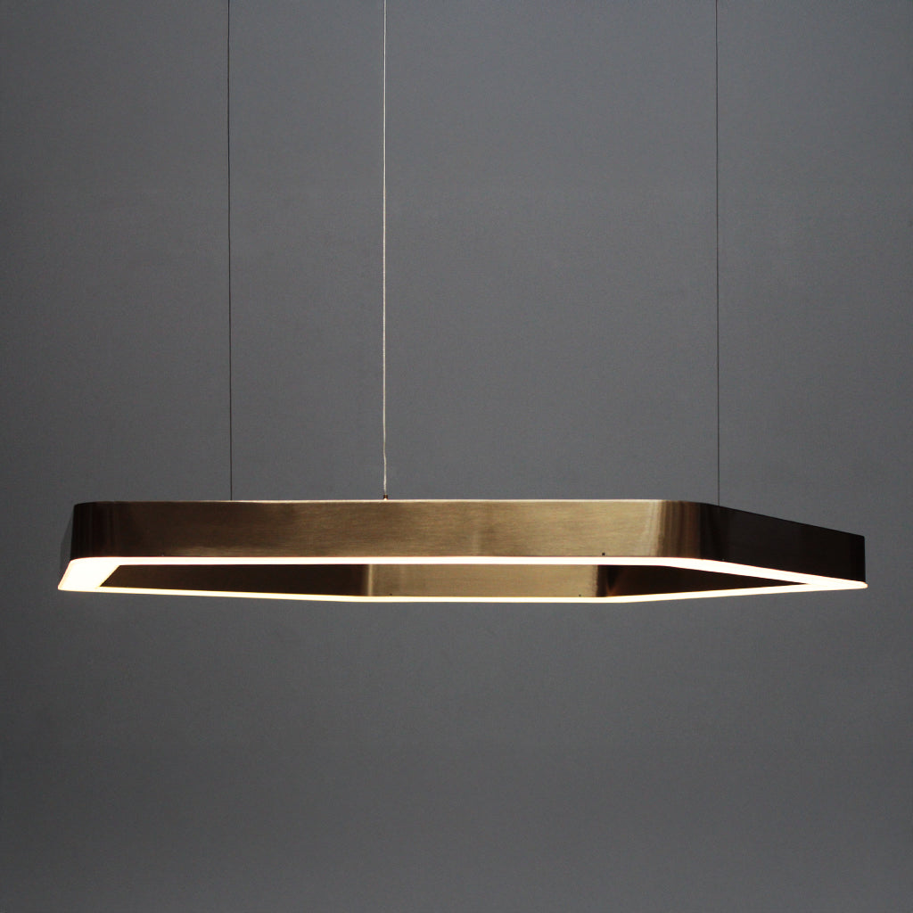 Hex Pendant Golden Nickel 1000mm Diameter Murano Plus Lighting NZ