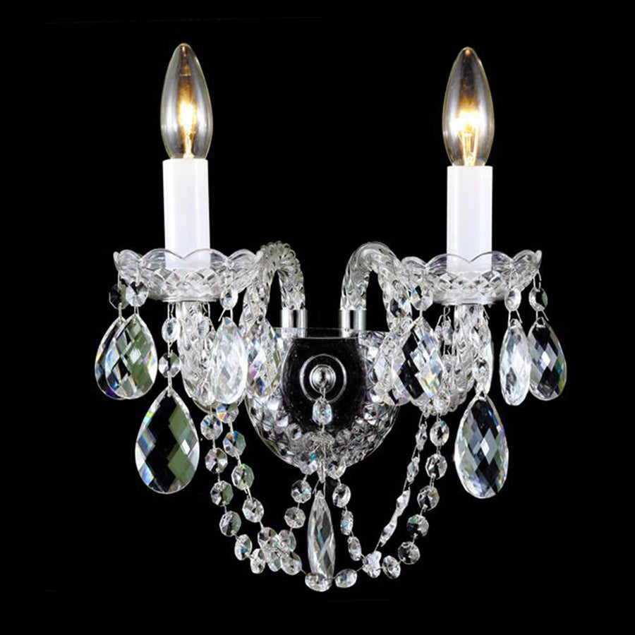 crystal chandelier style wall light