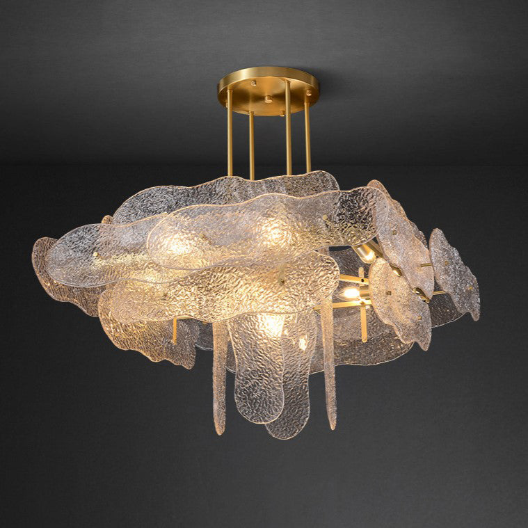 James Glass and Brass chandelier