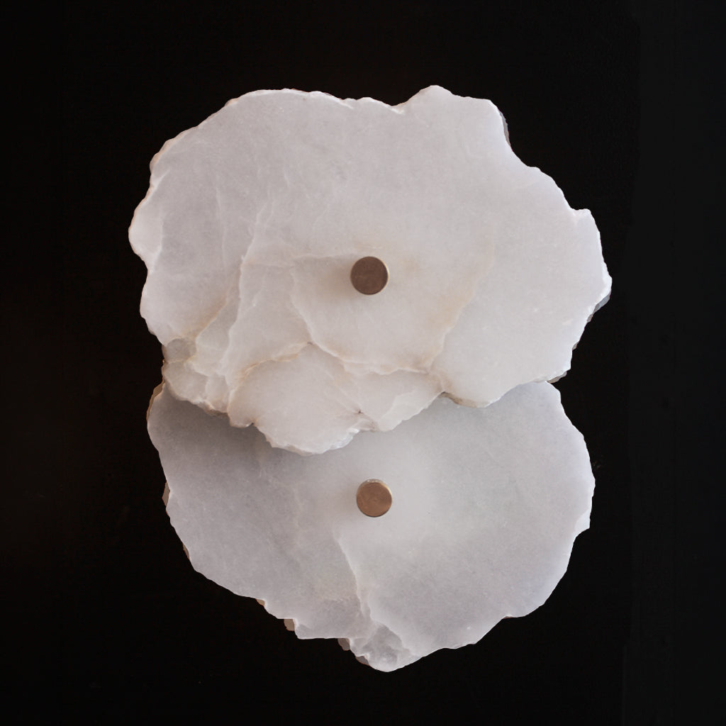 Luma Wall Light - Double featuring elegant marble design with integrated LED, ideal for modern interiors by Auckland Lighting Specialists.