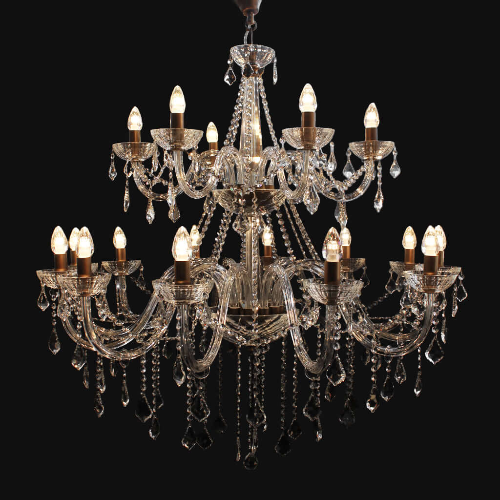 Clear crystal grand chandelier