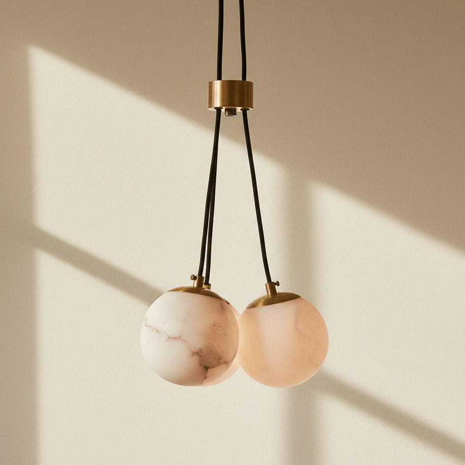 Marble contemporary pendant light