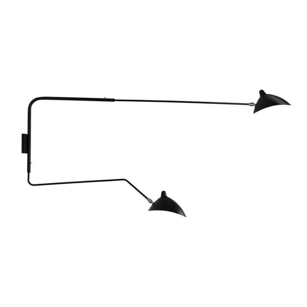 Double wall light Black Murano Plus NZ Papillion