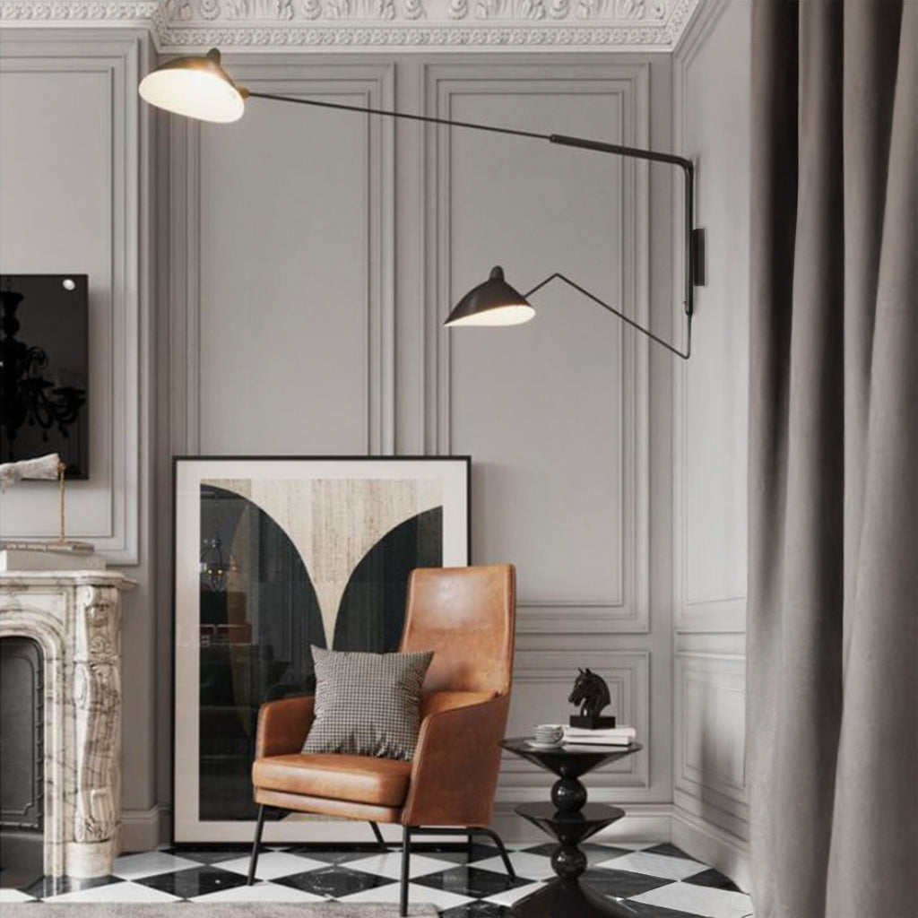 Double wall light Black Murano Plus NZ Papillion