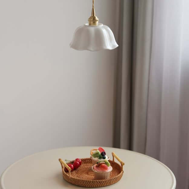 Ceramic white pendant light