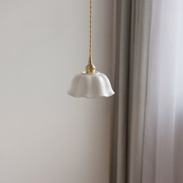Ceramic white pendant light