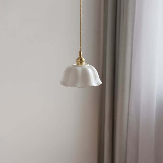 Ceramic white pendant light