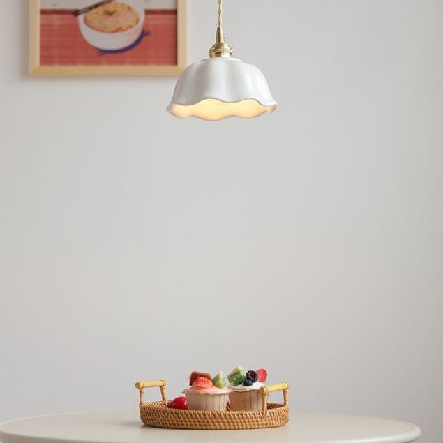 Ceramic white pendant light