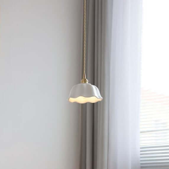 Ceramic white pendant light