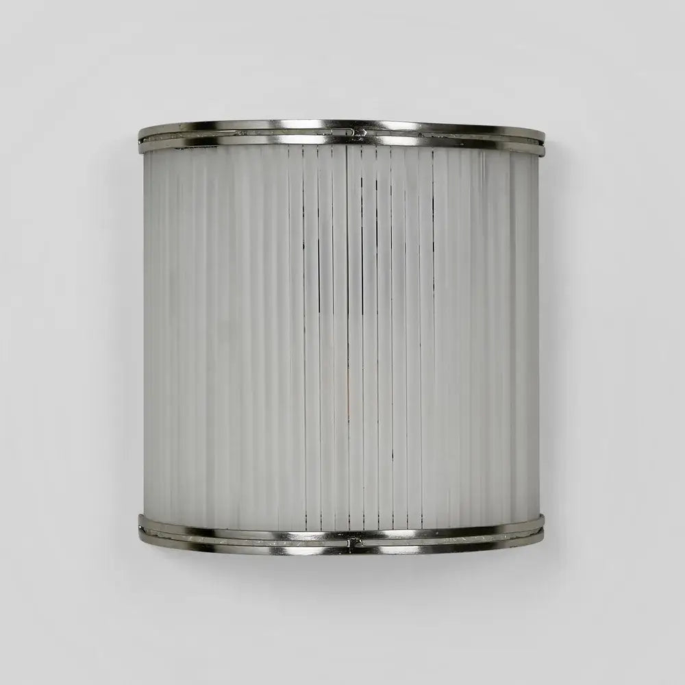 Nickel and frosted glass wall lamp NZ