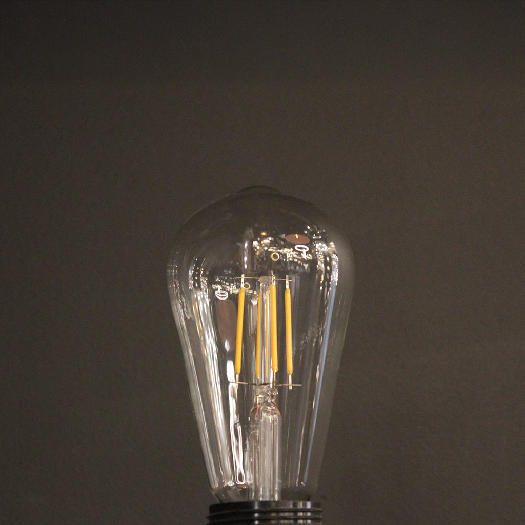 ST64 Clear Filament 4W 3000K LED Dimmable E27 Light Bulb