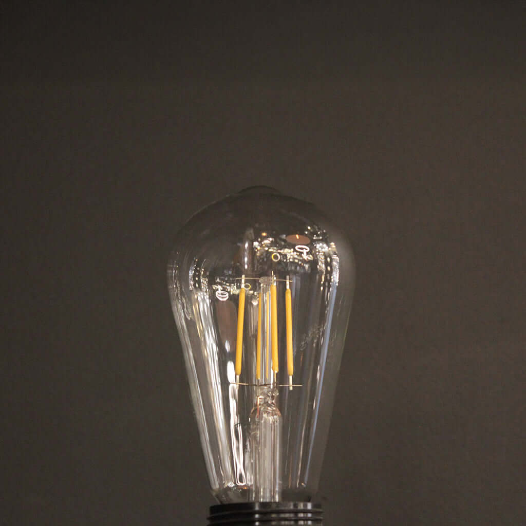 ST64 Clear Filament 4W 3000K LED Dimmable E27 Light Bulb