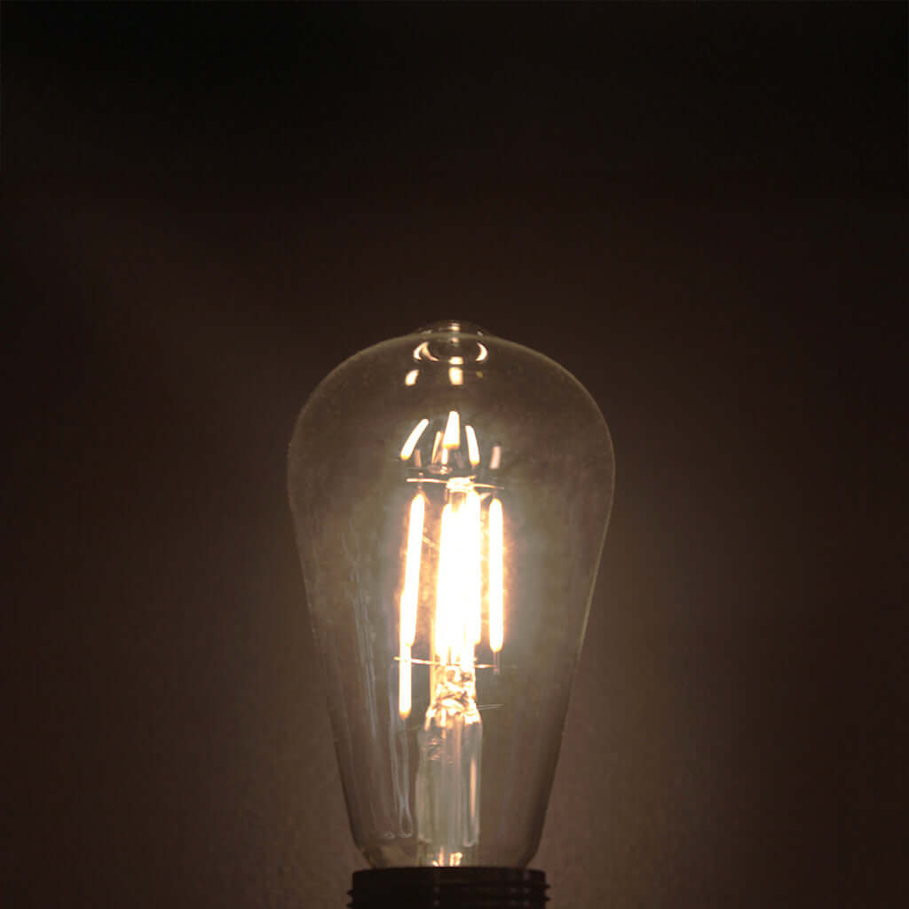 ST64 Clear Filament 4W 3000K LED Dimmable E27 Light Bulb