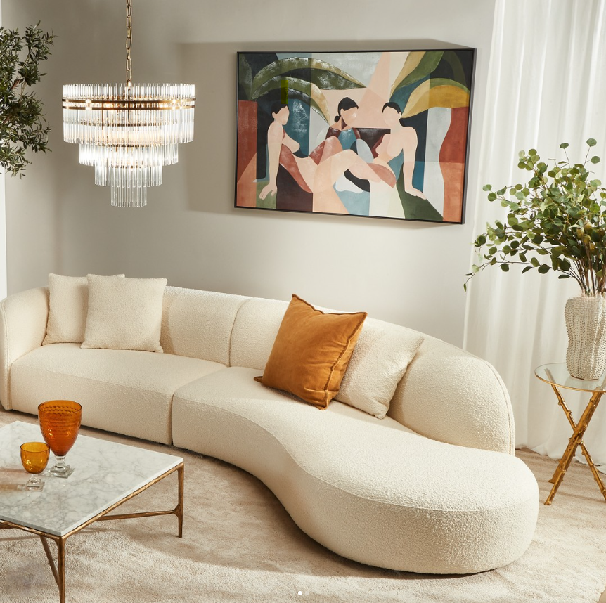 Curvar Boucle Fabric Sofa Small