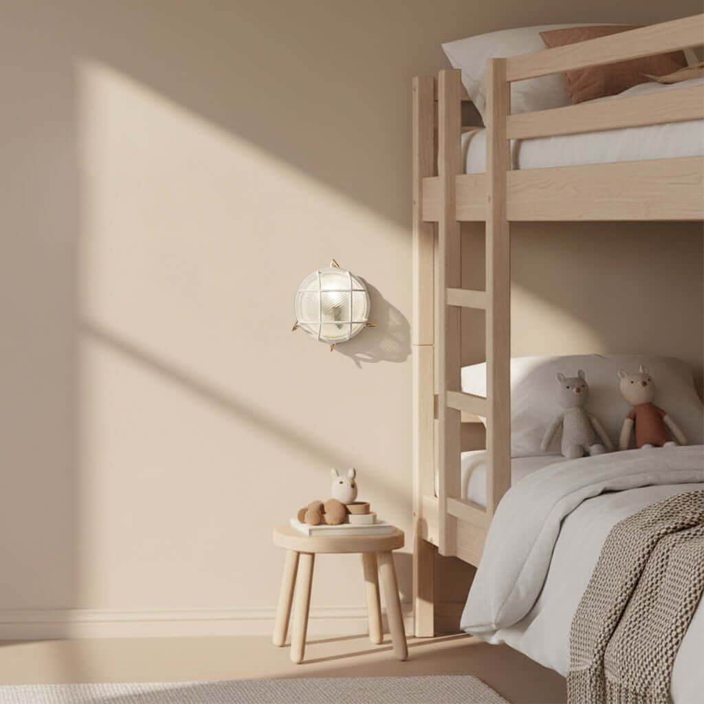 Nautical style wall light bedroom white