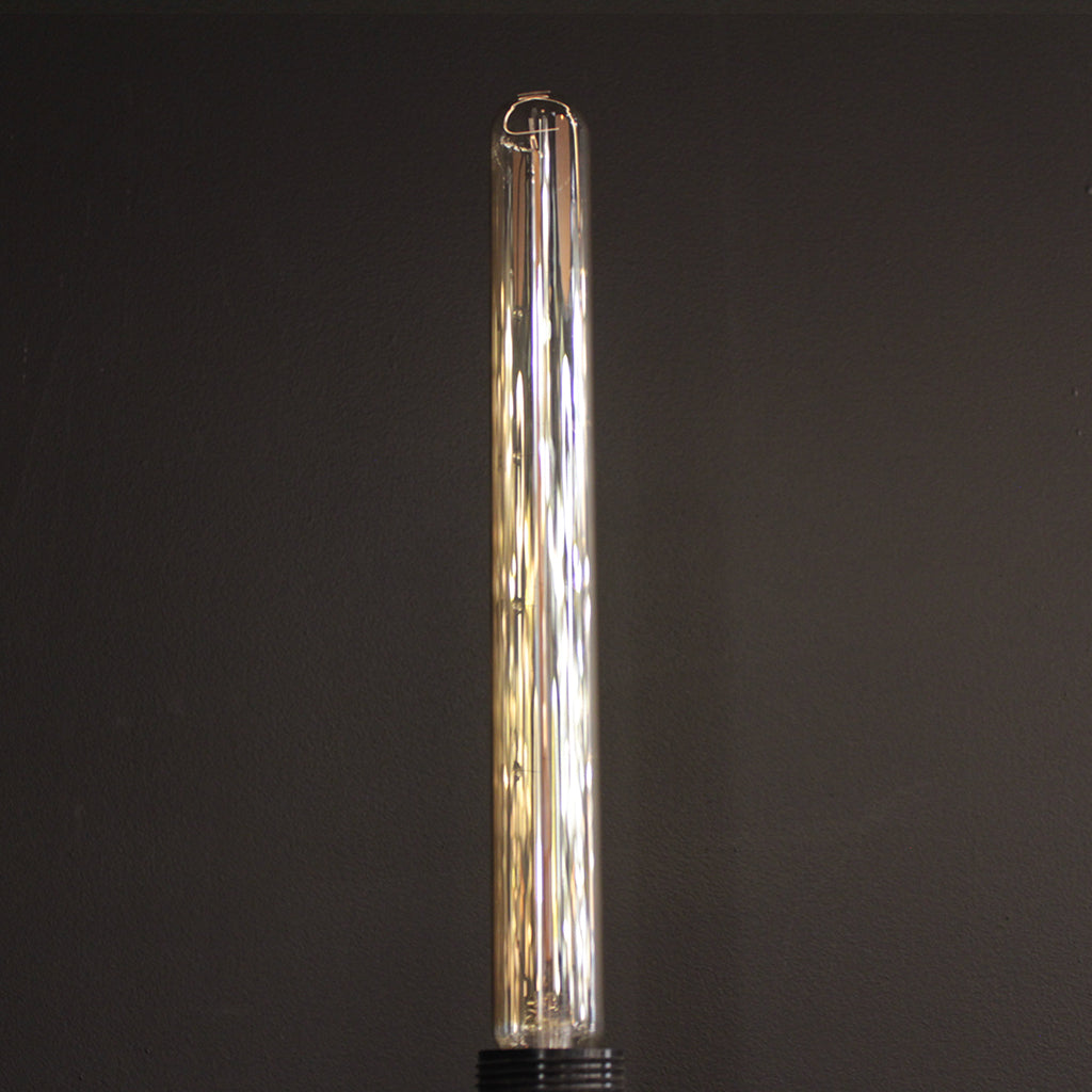 T30 Amber Glass Straight Filament 4W 2700K LED Dimmable E27 Light Bulb