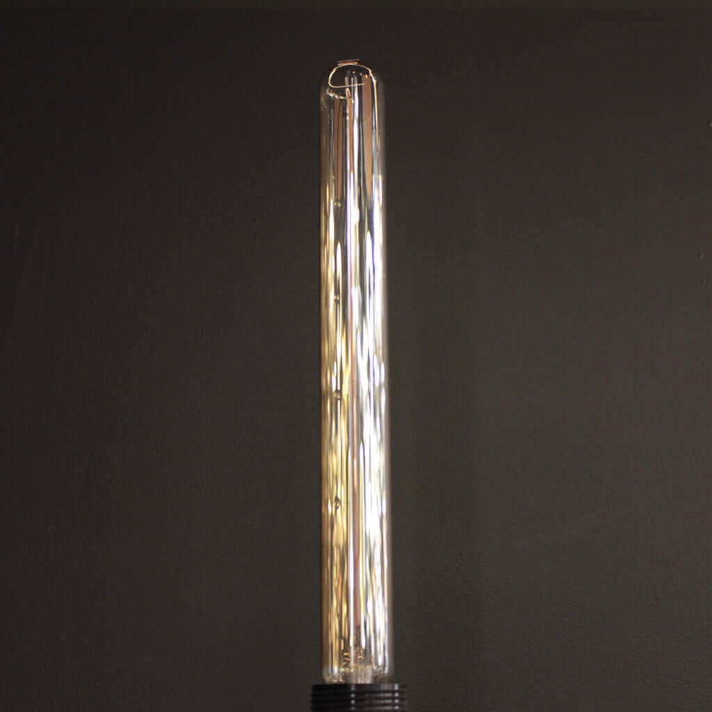 T30 Amber Glass Straight Filament 4W 2700K LED Dimmable E27 Light Bulb