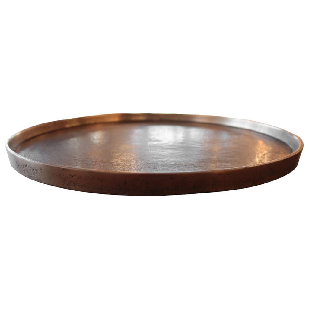 Bronze tray on a white background