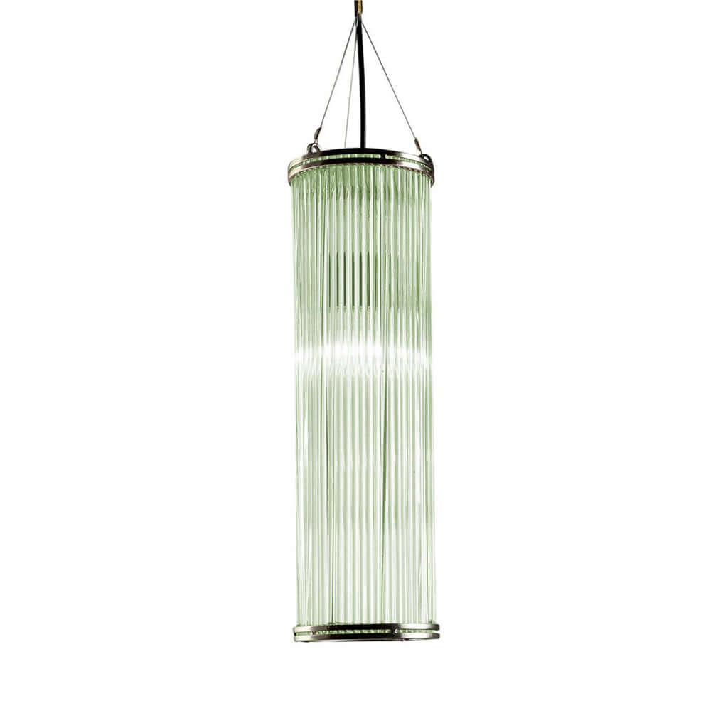 Green glass New York loft style pendant light