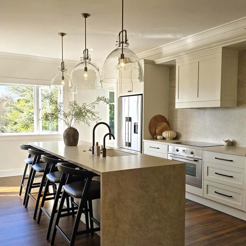 Wright Antique Brass Pendant Light _Murano Plus NZ_Kitchen