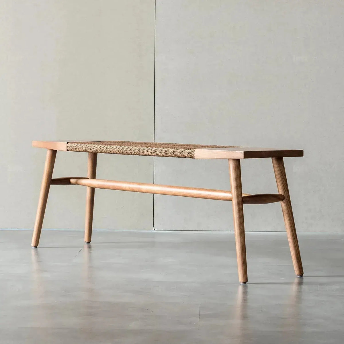 Japandi Rope Woven Dining Bench
