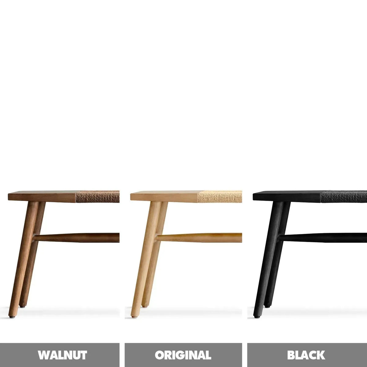 Japandi Rope Woven Dining Bench