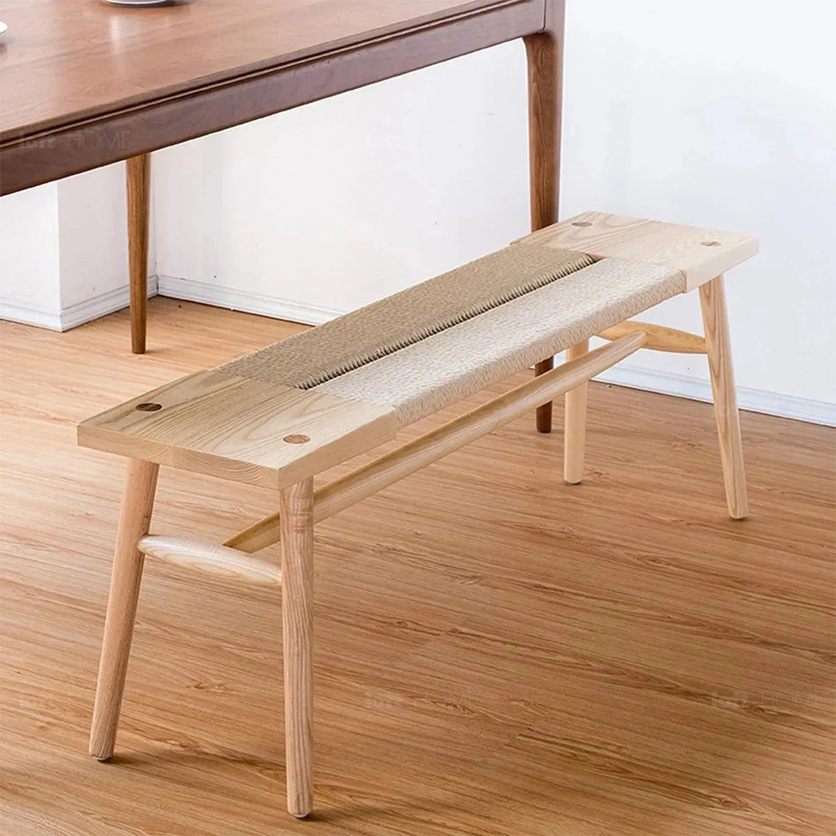 Japandi Rope Woven Dining Bench