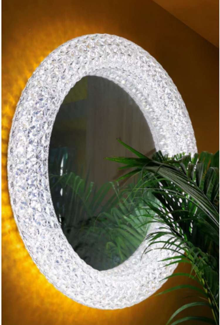 Crystal LED Mirror Round 500mm Diameter