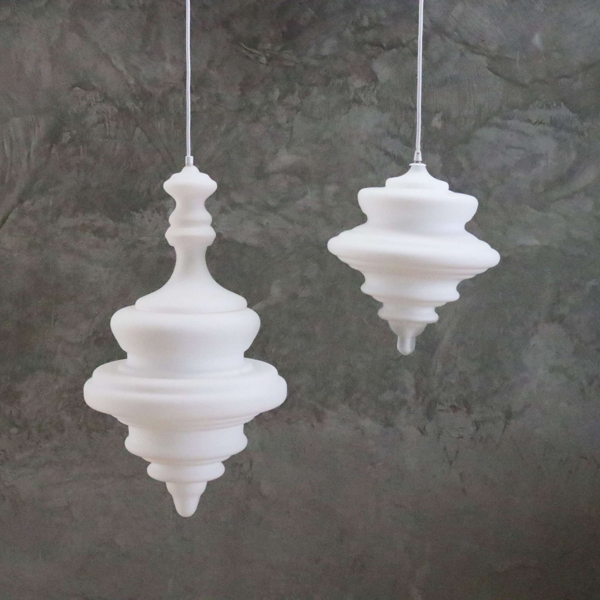 Schelp Opal Pendants_Tall_Style A_Murano Plus lighting nz
