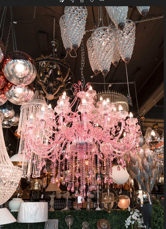 Marguerite Pink Chandelier