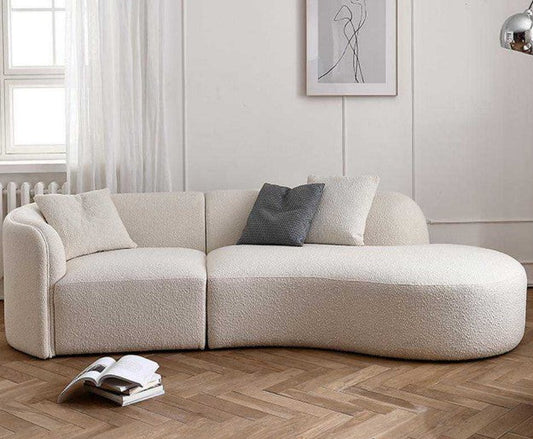 Nova Boucle White 3-Seater Sofa