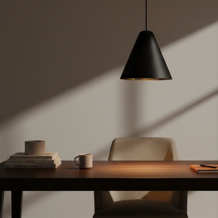 Alexis Black/Brass Pendant Light