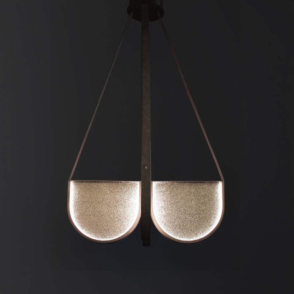 Decorative hanging lamp on a dark background