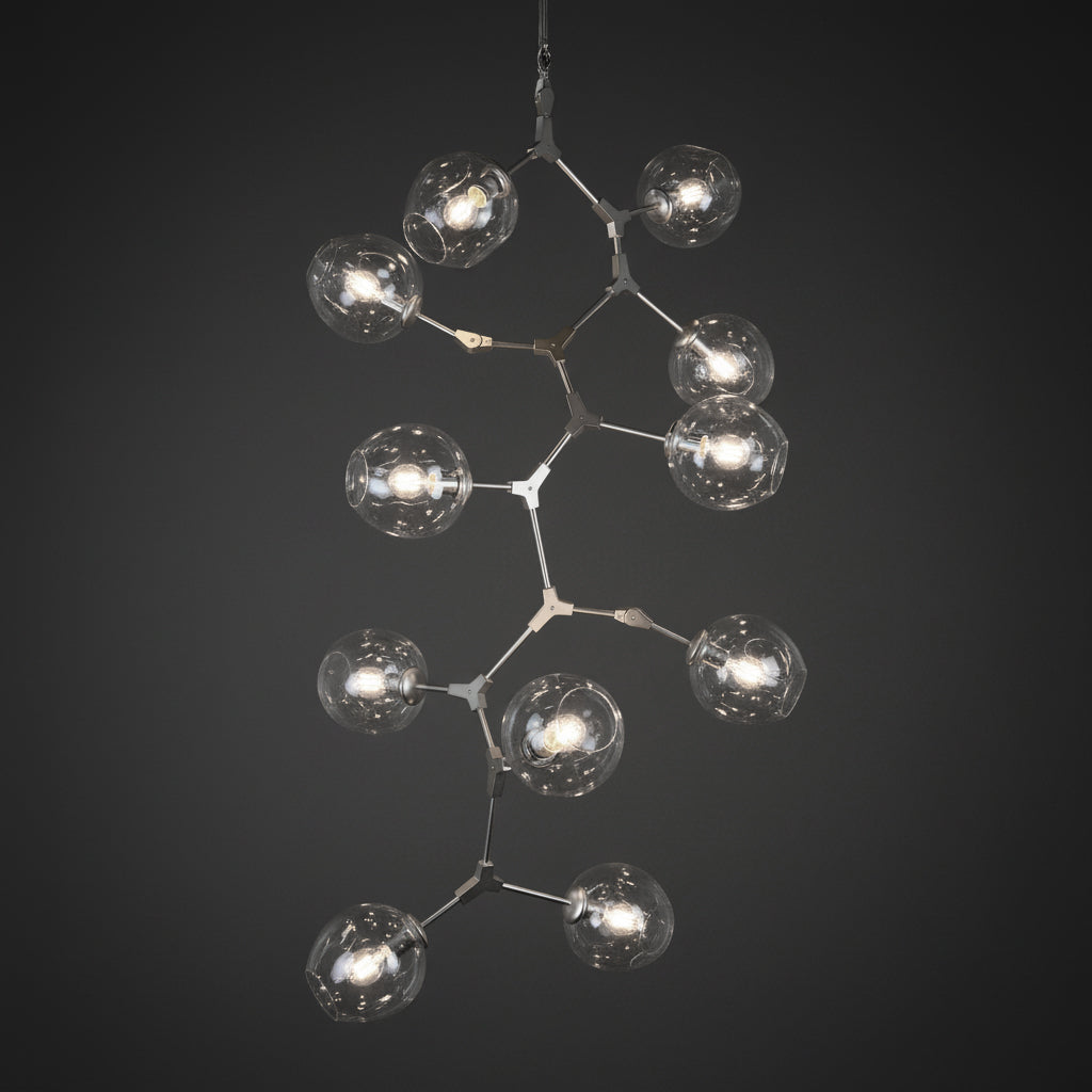 Bramble 11 Light Vertical Matt Silver