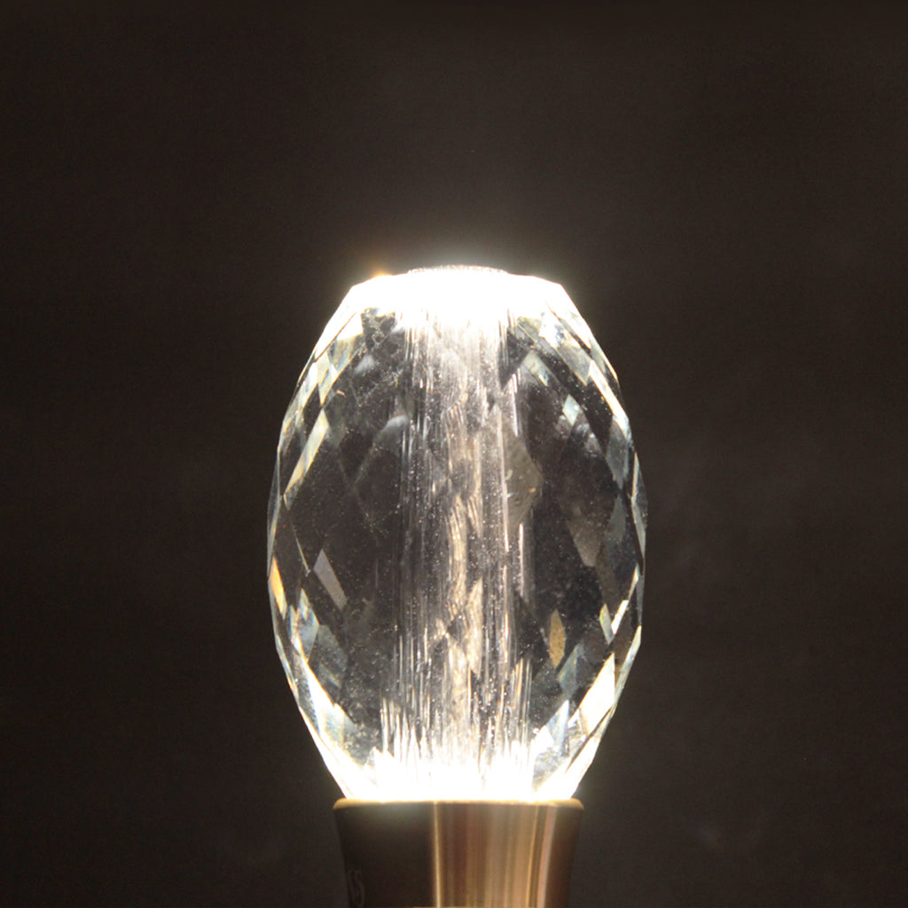 Crystal Faceted Oval LED E27 Light Bulb - 80D