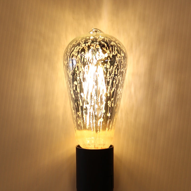 Silver decorative T64 E27 Light Bulb